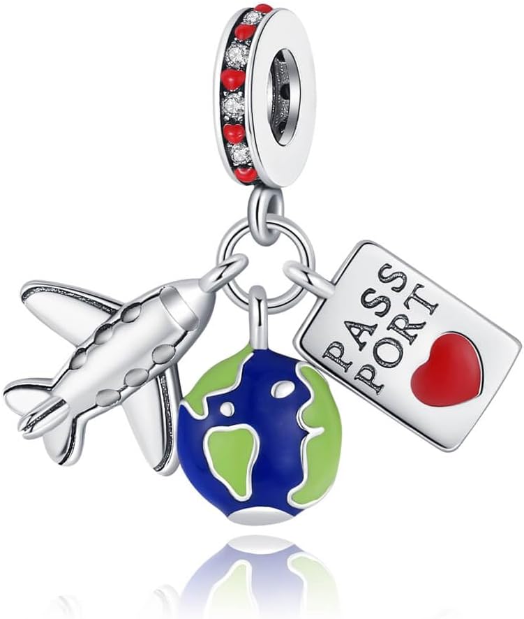 DATOUQI Queen Happy Birthday Hot Air Balloon Family Puppy Charm 925 Sterling Silver Charms for Bracelets and Necklaces Mother's Day Charms for Women - Image 1